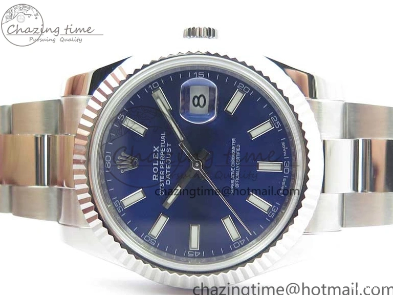 0111 DateJust 126334 SS Noob 1:1 904L Best Edition Blue Dial Stick Markers on Oyster Bracelet A Youthful 3169
